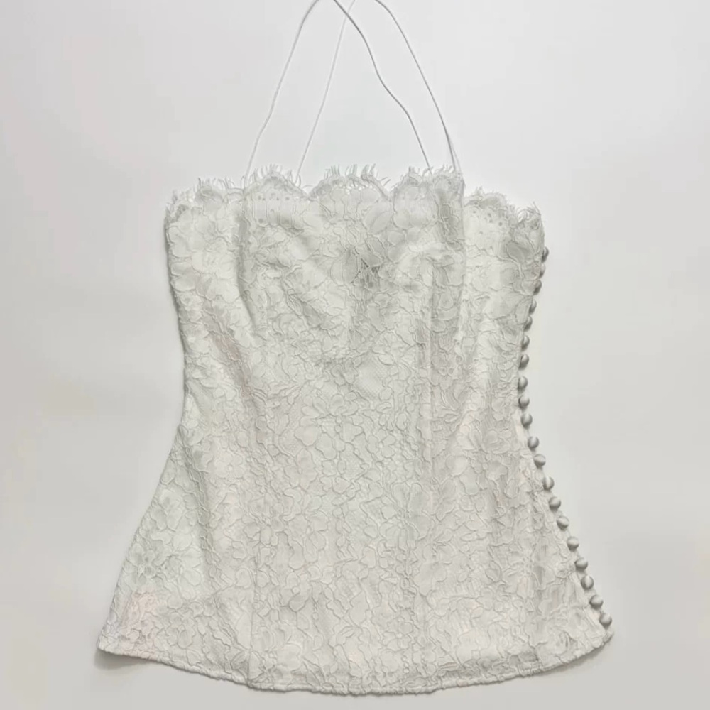 HELSA The Forever Audrey Lace Camisole Elegant White Lace Top ,S - Picture 8 of 15